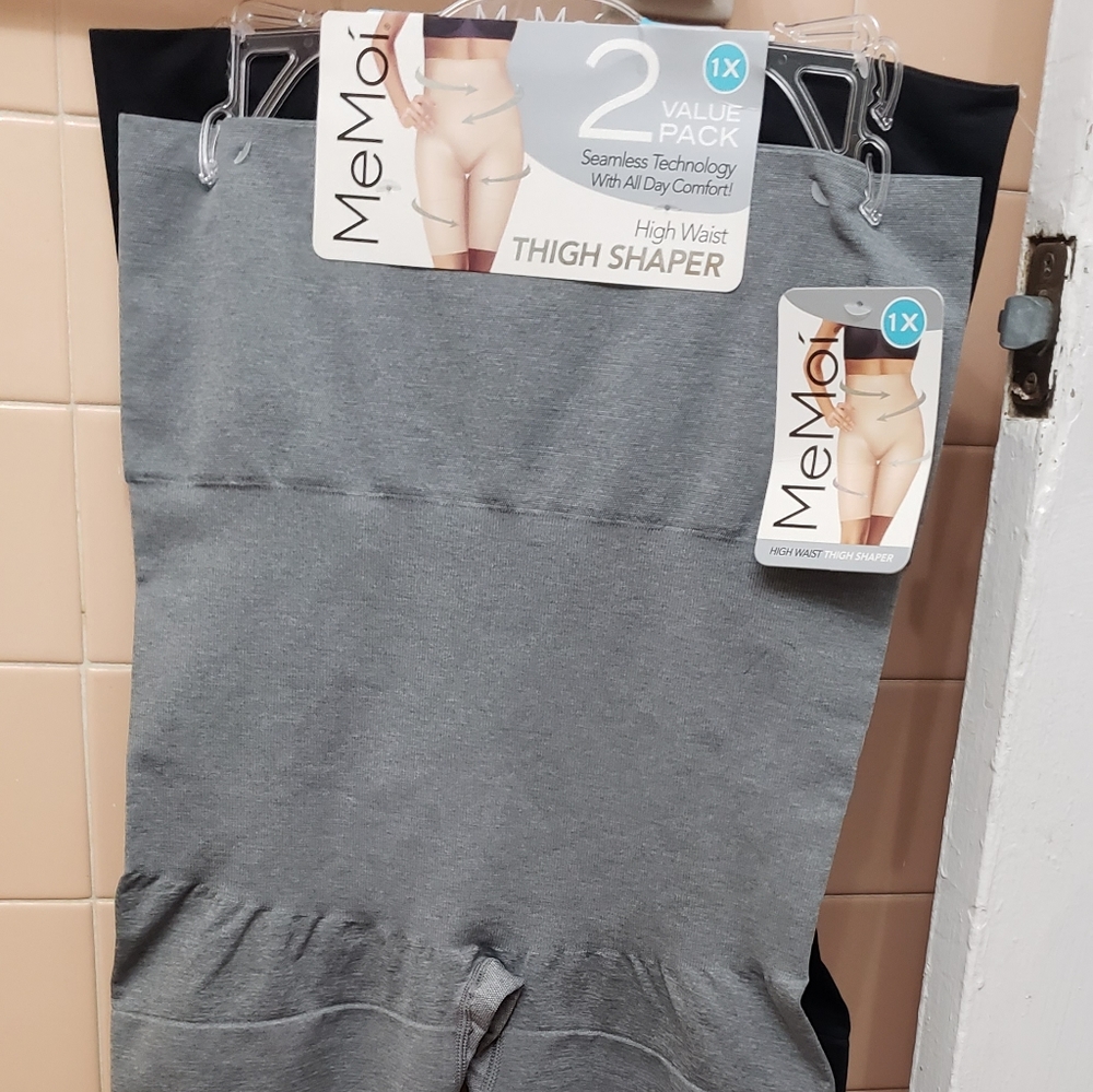 NWT MeMoi 2value Pk High Waist ThighShaper B/G $35